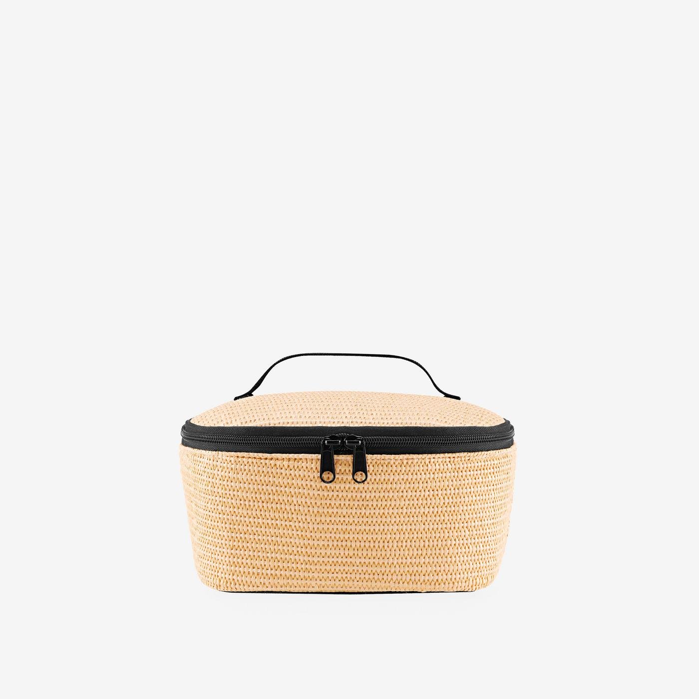 coolerbag S pocket raffia black
